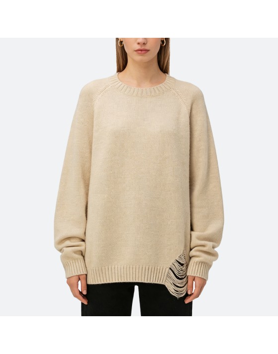 Crew Neck Loose Thick Sweater
