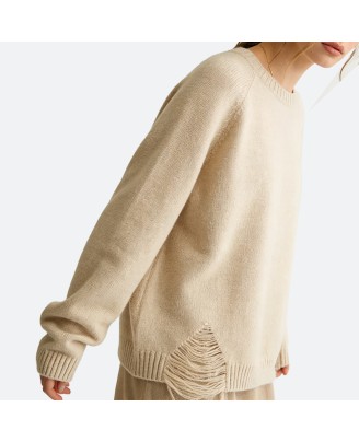 Crew Neck Loose Thick Sweater