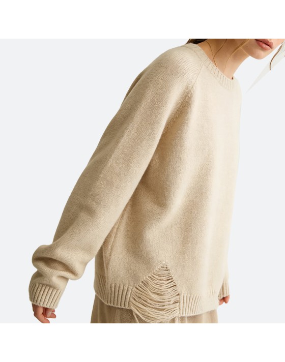 Crew Neck Loose Thick Sweater