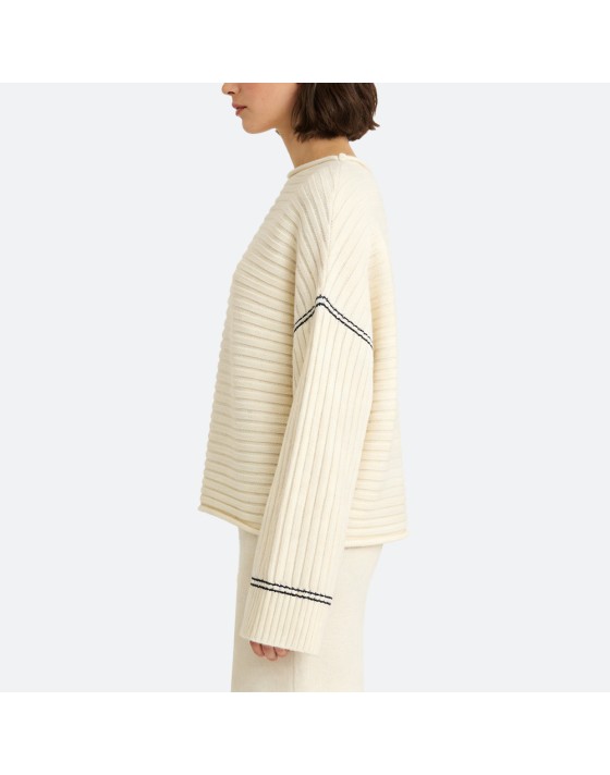 Casual Wool Wide-Sleeve Pullover Casual Wool Wide-Sleeve Pullover