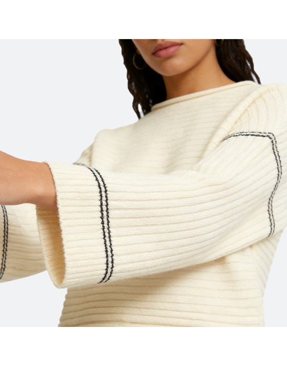 Casual Wool Wide-Sleeve Pullover Casual Wool Wide-Sleeve Pullover