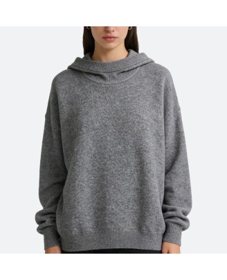 Loose cashmere hoodie