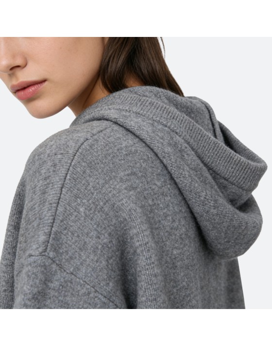 Loose cashmere hoodie