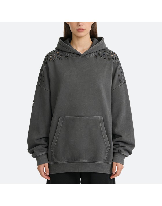 Casual Distressed Hoodie