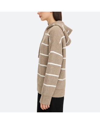 Striped Knit Hoodie