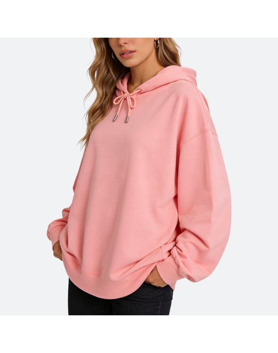 Solid Color Drawstring Hoodie