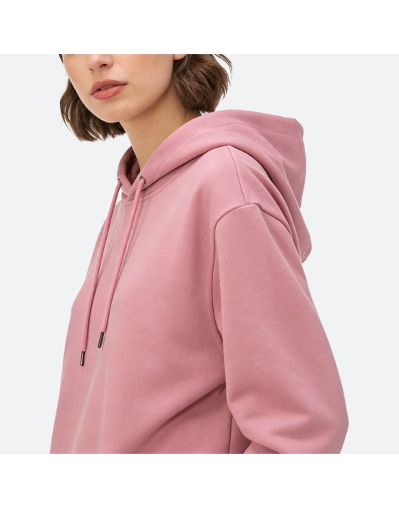 Cotton Long-Sleeve Loose Hoodie