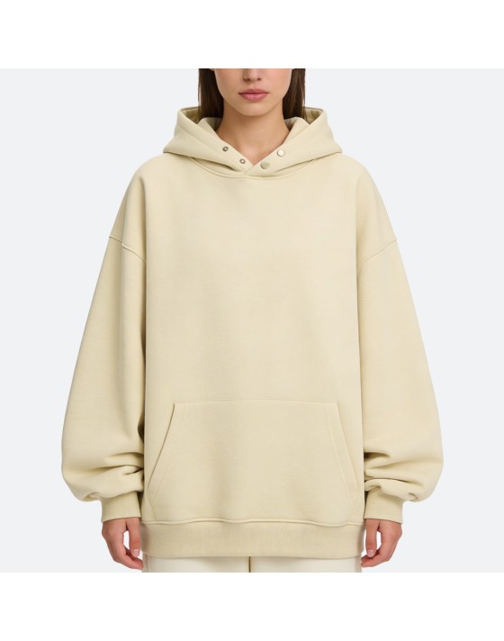 Solid Color Drop Shoulder Hoodie