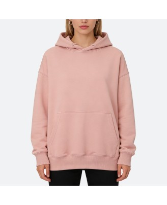 Solid color comfortable cotton hoodie