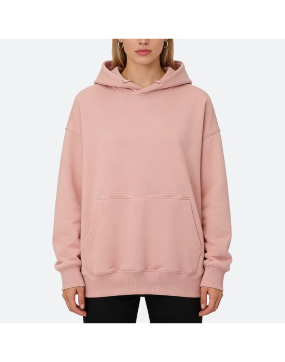 Solid color comfortable cotton hoodie