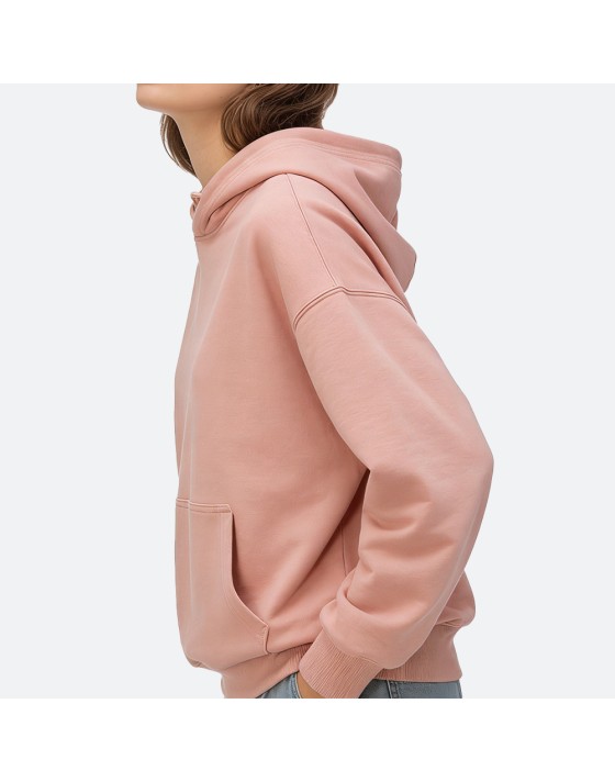 Solid color comfortable cotton hoodie