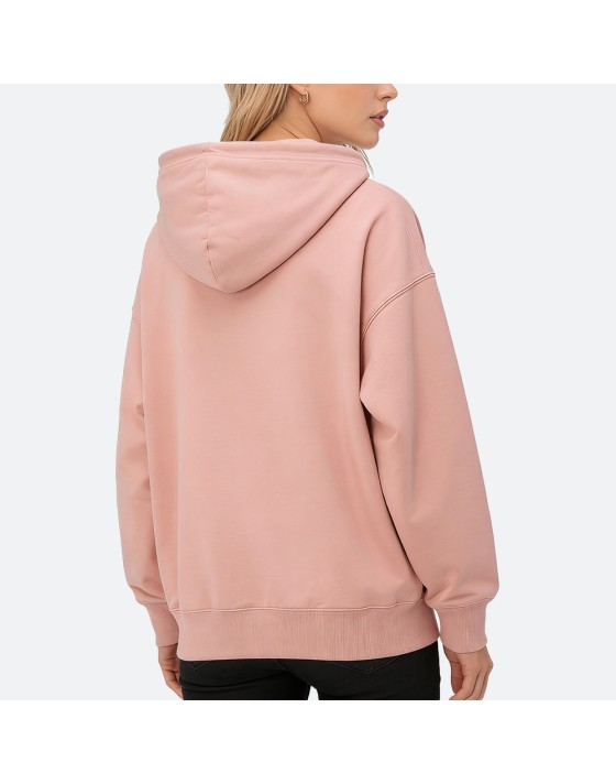Solid color comfortable cotton hoodie