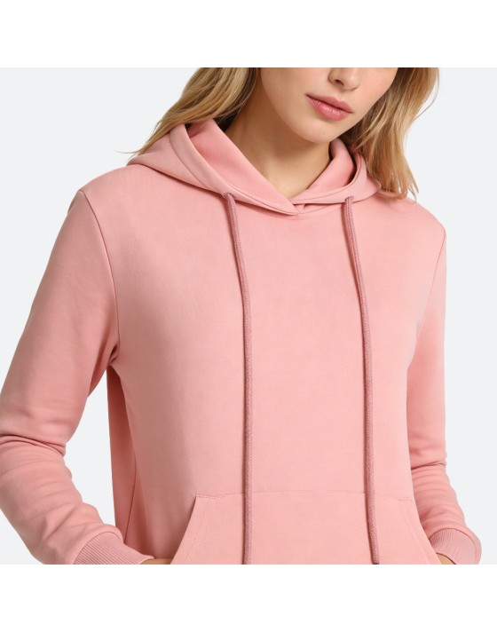 Pink fitted hoodie