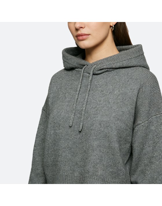 Long-sleeved cashmere hoodie