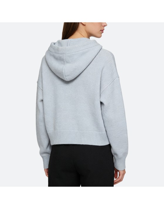 Solid Color Knit Cashmere Hoodie