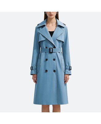 Casual mid-length trench coat