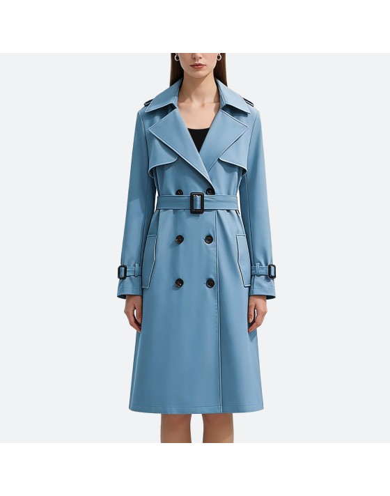 Casual mid-length trench coat