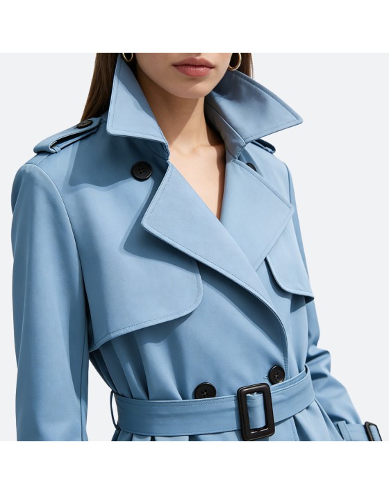 Casual mid-length trench coat