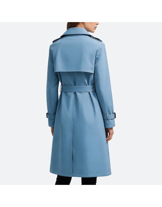 Casual mid-length trench coat