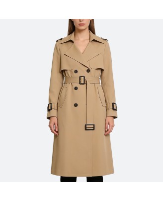 Elegant Casual Long Trench Coat
