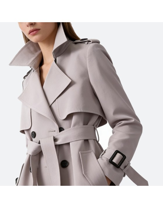 Casual windproof long trench coat