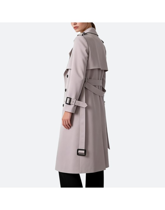 Casual windproof long trench coat