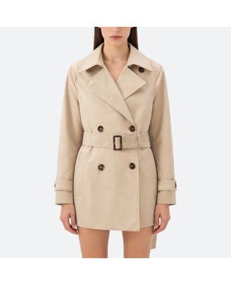 Stylish Short Women's Trench Coat