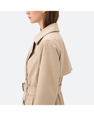 Stylish Short Women's Trench Coat