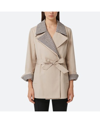 Fashion Patchwork Women's Trench Coat