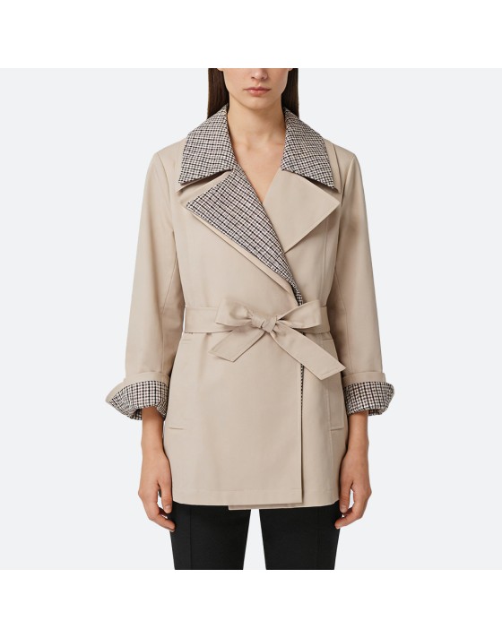 Fashion Patchwork Women's Trench Coat
