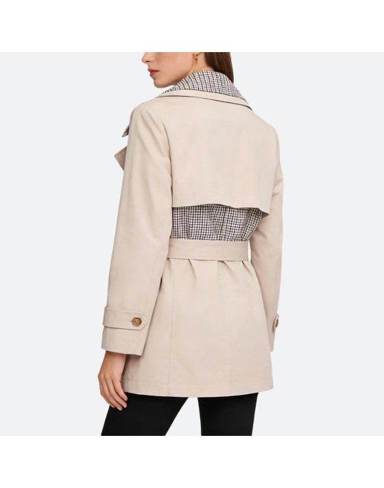 Fashion Patchwork Women's Trench Coat