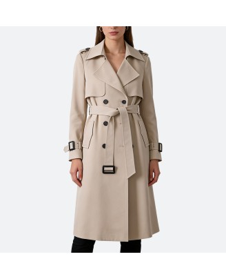 Casual Double-Breasted Women’s Trench Coat