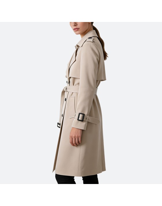 Casual Double-Breasted Women’s Trench Coat