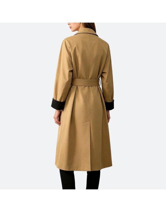 Elegant Double-Breasted Women's Trench Coat