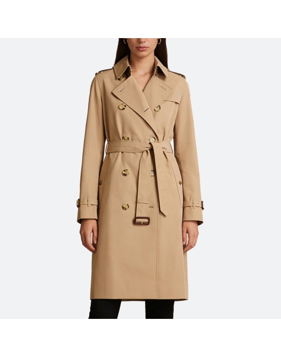 Long Collared Women's Trench Coat