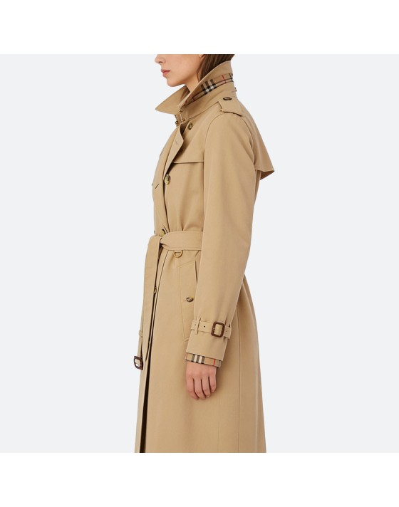 Long Collared Women's Trench Coat