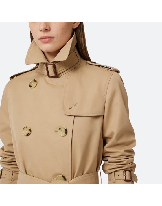 Long Collared Women's Trench Coat