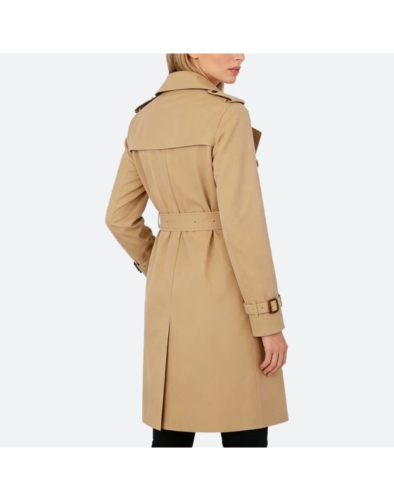 Long Collared Women's Trench Coat