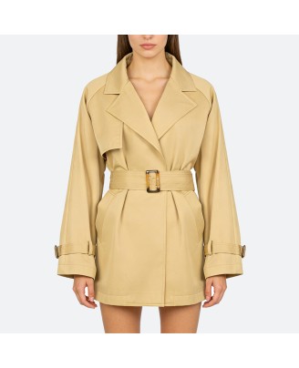 Minimalist Cotton Trench Coat
