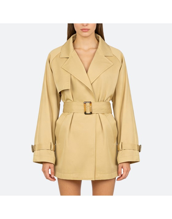 Minimalist Cotton Trench Coat