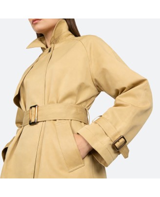 Minimalist Cotton Trench Coat