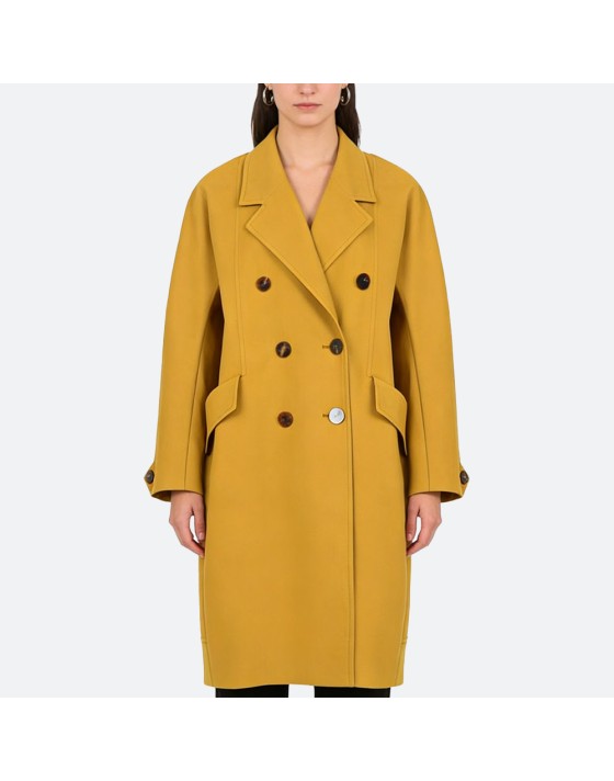 Solid Color Long Trench Coat