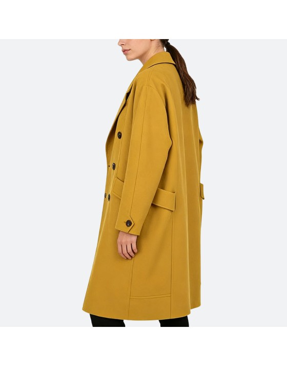 Solid Color Long Trench Coat