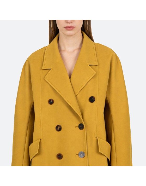 Solid Color Long Trench Coat