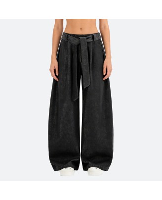 Wide-Leg Scimitar Jeans