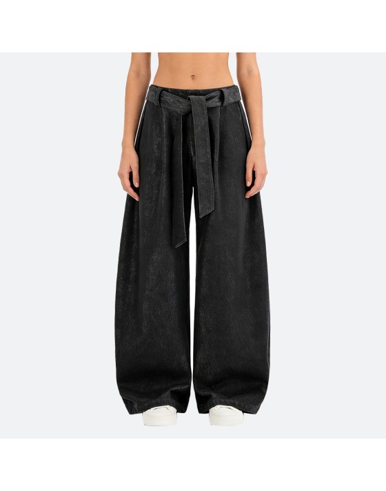 Wide-Leg Scimitar Jeans