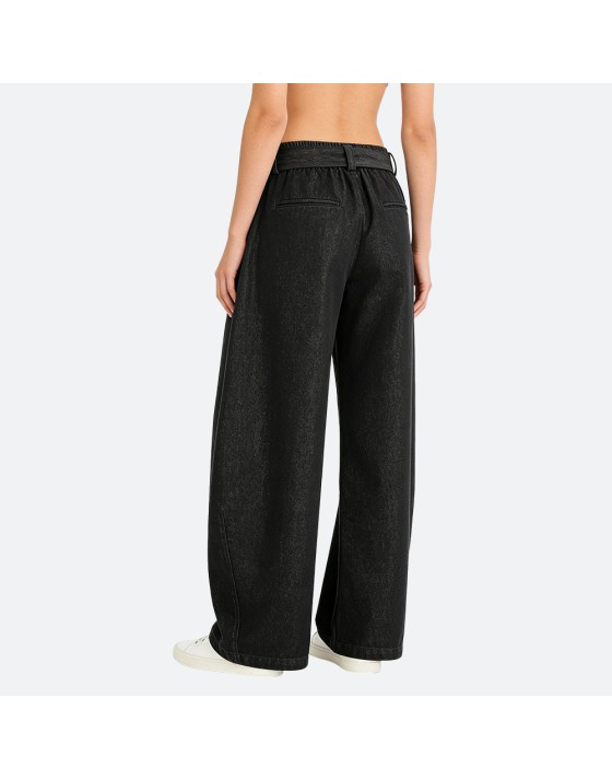 Wide-Leg Scimitar Jeans