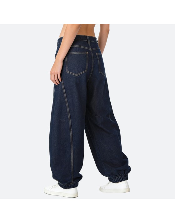 High-waisted curved pants