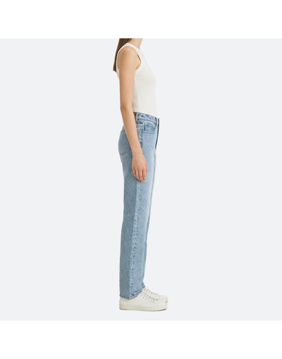 Diamond-patterned straight leg jeans Diamond-patterned straight leg jeans