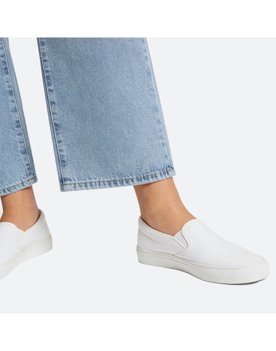 High-Waist Washed Jeans